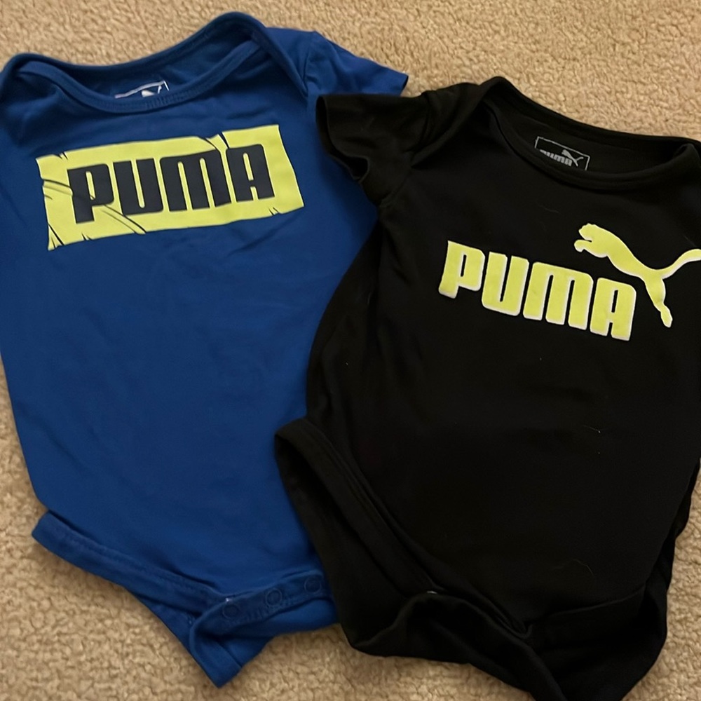 3-6M Puma bodysuits